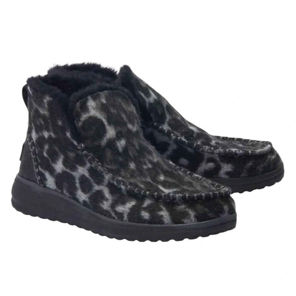 NEW Hey Dude Women’s Denny Marble Gray High Top Comfort Shoe Boots Size 7